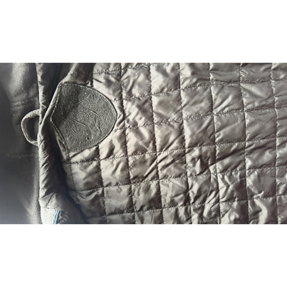 Black Rivet Jacket Mens XL Gray Wool Blend Hooded Parka Quilted Warm Coat - Picture 6 of 8